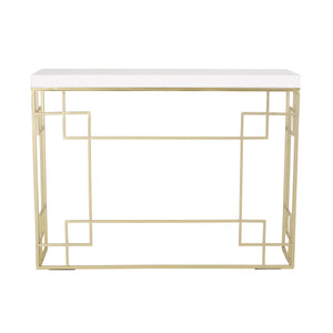 English Elm Christopher Knight Home® - CONSOLE Gold Geometric Console Table with MDF Top and Metal Open Frame — Modern Glam Accent for Hallway 71551.00