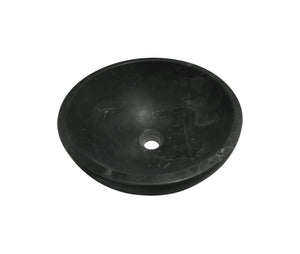 English Elm Luxury Solid Natural Marble Vessel Sink Round Matte Stone Basin Above Counter Vanity W1696P408023