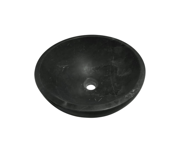 English Elm Luxury Solid Natural Marble Vessel Sink Round Matte Stone Basin Above Counter Vanity W1696P408023