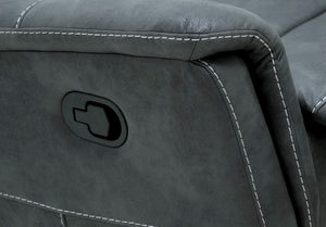 English Elm Wallace & Bay - Gray Swivel Gliding Recliner – Charcoal Fabric Accent Chair with Easy-Care Upholstery, Modern Comfort B361P384414