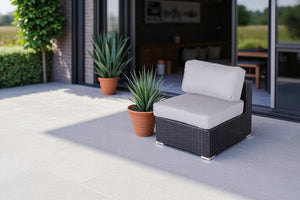 English Elm Minnesota Armless Outdoor Chairs Set - Modern Black Wicker With Plush Cushions For Stylish Comfort B120P233810