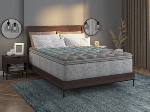 English Elm Restonic Hybrid Euro Top Plush Mattress with Pocketed Coils and Coolgel Foam Support B123P300743