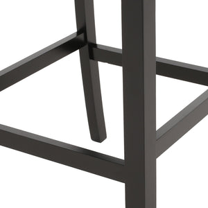 English Elm Christopher Knight Home® - Vienna Tufted Wingback Counter Stools Set of 2 — Button-Tufted Fabric, Nailhead Trim, Rubberwood Frame Charcoal 64856.00CHAR