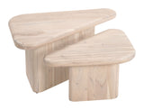 Navidic Coffee Table Set (2-Piece) Natural 109872 Zuo Modern