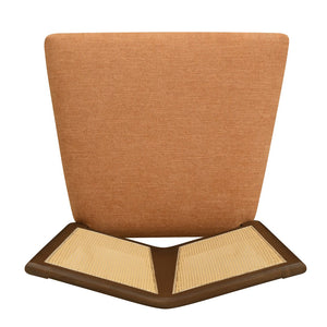 English Elm Christopher Knight Home® - Rattan Mid-Century Dining Chair Set of 2 with Woven Cane Back, Upholstered High-Density Seat Cushion Caramel,Walnut N771P254006W