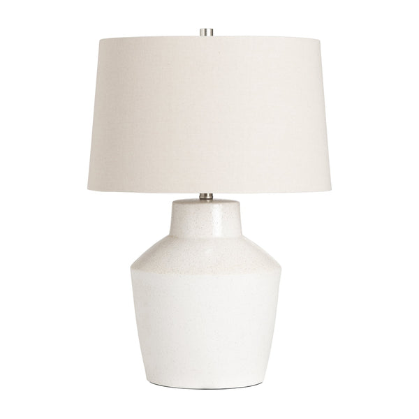 Crestview Collection 27"H Coastal-inspired Ceramic Table Lamp - Elegant Tapered Design With Oatmeal Drum Shade, 1pc   Cvap2915
