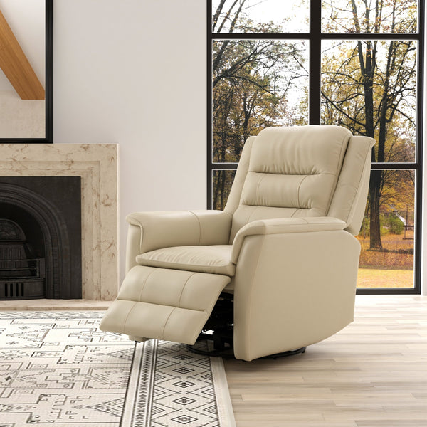 English Elm Global Home Swivel Glider Recliner In Madras Eggshell Leather - Ultimate Comfort & Style For Any Room B339P333955