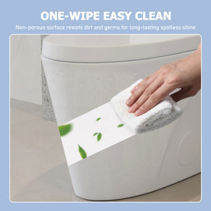 English Elm One-piece Elongated Porcelain Toilet Dual Flush Ada Comfort Height Soft Close Seat W1920P425613