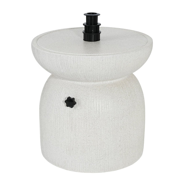 English Elm Odelia Mgo Patio Umbrella Base with Marble Finish Doubles as Outdoor Side Table N775P362772W