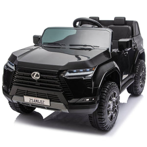 English Elm Lexus Gx550 Two Seat Kids Ride on with 24v Power Remote Control and Suspension Black W1578P416226