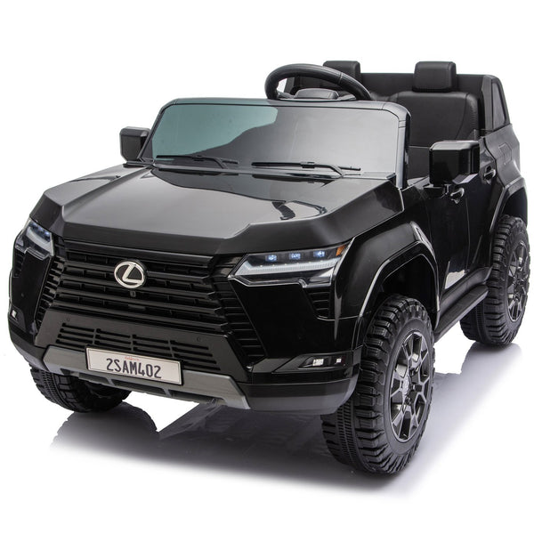 English Elm Lexus Gx550 Two Seat Kids Ride on with 24v Power Remote Control and Suspension Black W1578P416226
