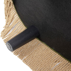 English Elm Jennifer Taylor Home - Serena 38" Oval Storage Bench Ottoman with Velvet Ruched Trim and Fringe Tassels, Spacious Seat Olive Green B2719P238474