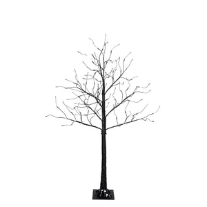 English Elm 3 Pack Halloween Spooky Tree Set with Purple LED Lights, 4ft‑6ft Hinged UV‑Resistant Indoor Decor (96) PX283443AAF