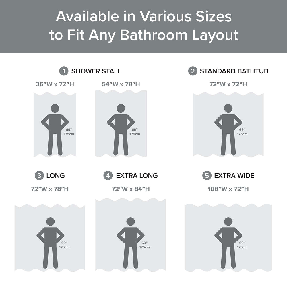 JLA Home Madison Park - Shower Waffle-Textured Stripe Curtain with 3M Scotchgard Water-Repellent Finish for Spa Bath Ambiance Grey MP70-1484