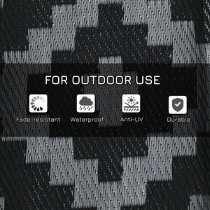 English Elm Outsunny Reversible Polypropylene Outdoor Rug Waterproof Geometric Patio Camping Mat W2225P174548