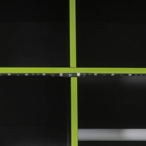 English Elm Full Size Loft Bed with Rgb Lighting Desk Open Wardrobe and Storage for Gaming Rooms Green LT000277AAG