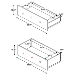 English Elm Anser Modern 5-Drawer Chest: Elegant Black Woodgrain Storage With Gold Accents For Any Bedroom B062P358456