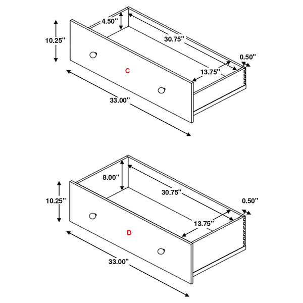 English Elm Anser Modern 5-Drawer Chest: Elegant Black Woodgrain Storage With Gold Accents For Any Bedroom B062P358456