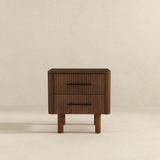 English Elm Ashcroft Furniture - Logan Mid Century Modern Walnut Nightstand Bed Side Tables With 2 Drawers