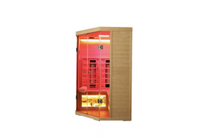 English Elm Indoor Hemlock Three Person Far Infrared Sauna with Chromotherapy and Home Spa Heat W1787P408513
