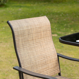 English Elm Outsunny Set Of 2 Stylish Swivel Bar Stools With Armrests For Outdoor Comfort & Durability, Brown W2225P174460-GIGA