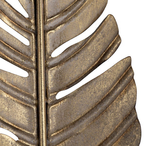 Crestview Collection 34"H Striking Black And Gold Embossed Palm Fronds Table Lamp – Elegant Design & Warm Glow   Cvazer179