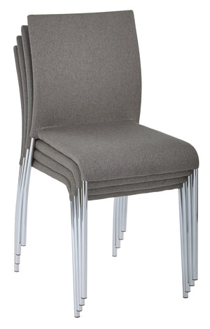 OSP Home Furnishings Conway Stacking Chair Smoke