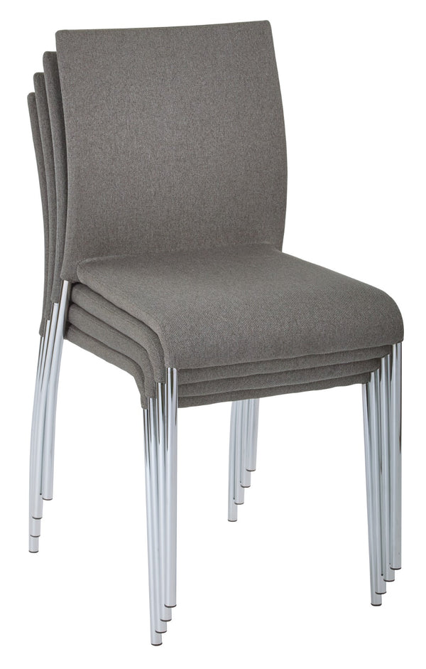 OSP Home Furnishings Conway Stacking Chair Smoke