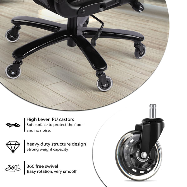 English Elm 500lbs Capacity Executive Office Chair Wide Spring Seat Ergonomic Lumbar Support Swivel W5201P418041
