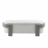 Christopher Knight Home® - Noble House - Large Versatile Storage Ottoman Bench: Spacious, Durable, And Stylish For Any Room ,White With Light Grey(51"*20"17")