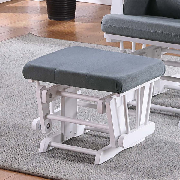 English Elm Luxurious Microfiber Glider Chair with Ottoman — Smooth Gliding Motion, Solid Wood Frame, Pocket Storage Dark Gray 36 L x 23 W x 21 H B011P375973