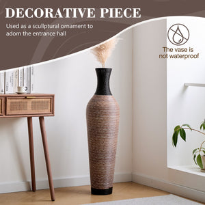 English Elm 39.4" Handcrafted Pvc Tall Floor Vase Textured Boho Accent for Entryway or Living Room W2796P446190
