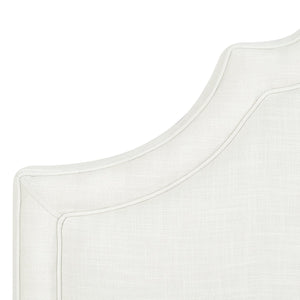English Elm Catherine Woven Fabric King Headboard Antique White Hardwood Bedroom Elegance B2719P238659