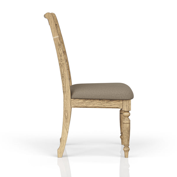 English Elm Ladder Solid Wood Counter Stool with Upholstered Seat, Ladder-Back Comfort and Turned Legs, Warm Finish Caramel 41 L x 20 W x 13.5 H B2699P355855