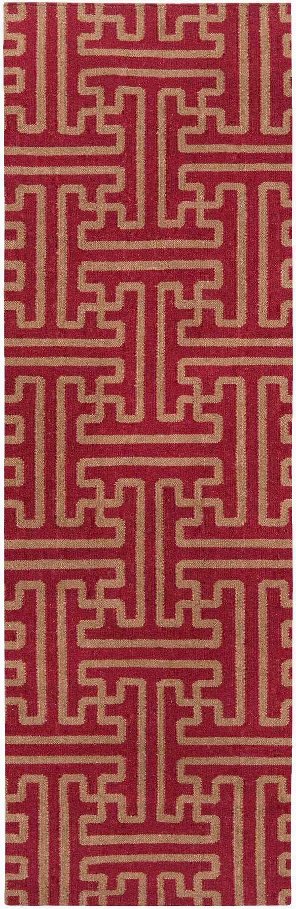 Surya Archive Ach-1701 2'6" X 8' Handmade Wool Rug - Modern Decor With Natural Charm & Durability Rust Wool Ach1701-268