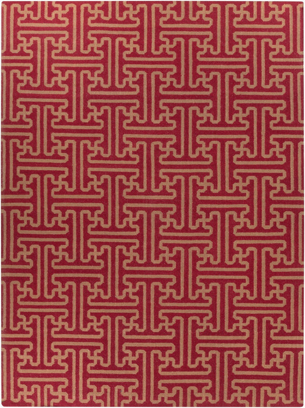 Surya Archive Ach-1701 2'6" X 8' Handmade Wool Rug - Modern Decor With Natural Charm & Durability Rust Wool Ach1701-811