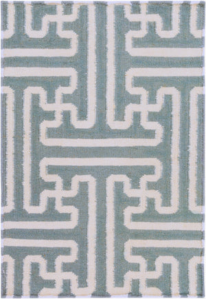 Surya Archive Ach-1701 2'6" X 8' Handmade Wool Rug - Modern Decor With Natural Charm & Durability Light Blue Wool Ach1703-3656
