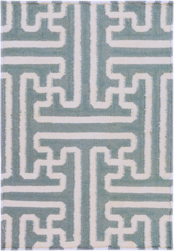 Surya Archive Ach-1701 2'6" X 8' Handmade Wool Rug - Modern Decor With Natural Charm & Durability Light Blue Wool Ach1703-3656
