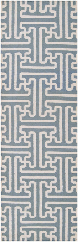 Surya Archive Ach-1701 2'6" X 8' Handmade Wool Rug - Modern Decor With Natural Charm & Durability Light Blue Wool Ach1703-268