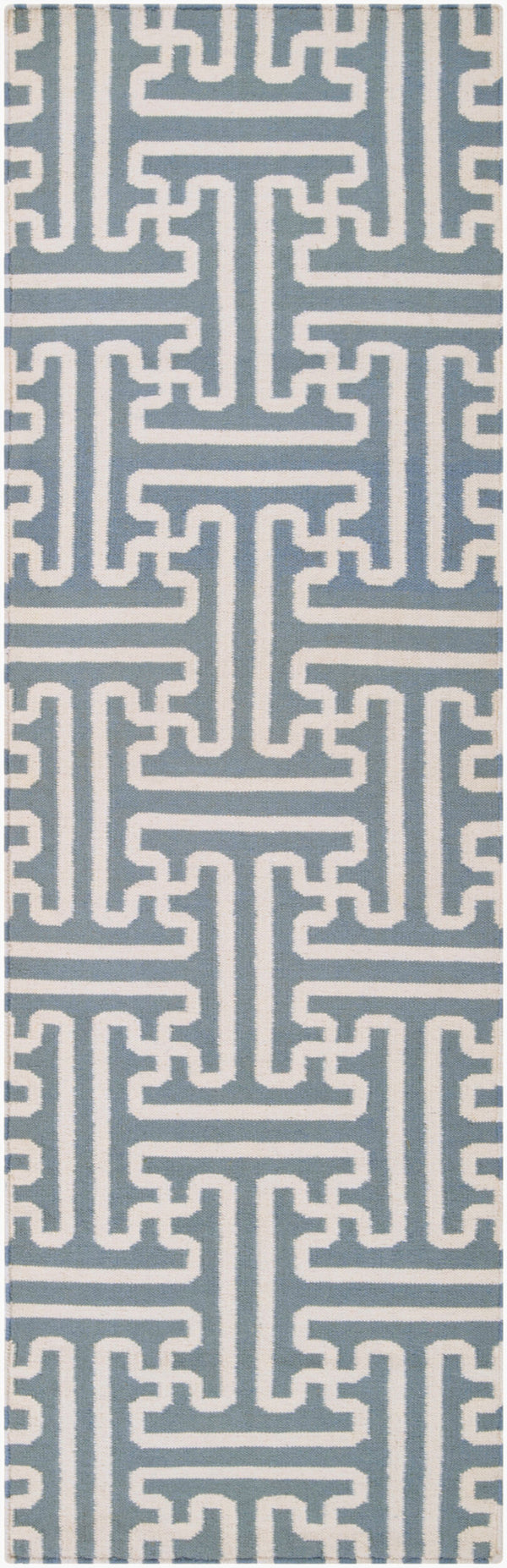 Surya Archive Ach-1701 2'6" X 8' Handmade Wool Rug - Modern Decor With Natural Charm & Durability Light Blue Wool Ach1703-268