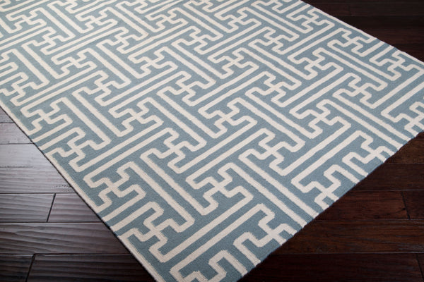 Surya Archive Ach-1701 2'6" X 8' Handmade Wool Rug - Modern Decor With Natural Charm & Durability Light Blue Wool Ach1703-268