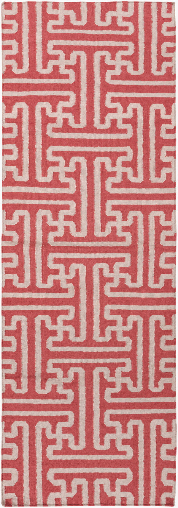 Surya Archive Ach-1701 2'6" X 8' Handmade Wool Rug - Modern Decor With Natural Charm & Durability Rose Wool Ach1704-268