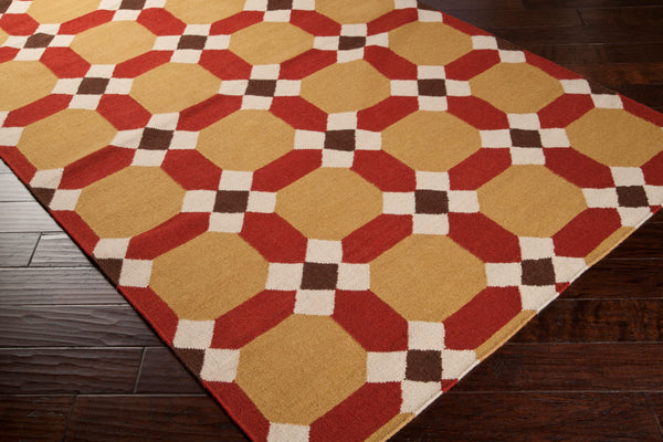 Surya Archive Ach-1701 2'6" X 8' Handmade Wool Rug - Modern Decor With Natural Charm & Durability Mustard Wool Ach1715-811