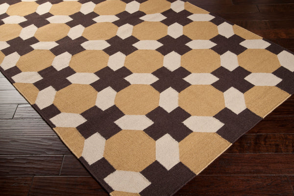 Surya Archive Ach-1701 2'6" X 8' Handmade Wool Rug - Modern Decor With Natural Charm & Durability Mustard Wool Ach1716-58