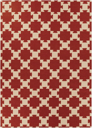 Surya Archive Ach-1701 2'6" X 8' Handmade Wool Rug - Modern Decor With Natural Charm & Durability Burgandy Wool Ach1717-811