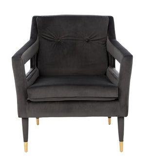 Safavieh Mara Tufted Accent Chair Shale/Gold ACH4505A