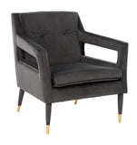 Safavieh Mara Tufted Accent Chair Shale/Gold ACH4505A