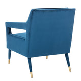 Safavieh Mara Tufted Accent Chair Navy/Gold ACH4505C