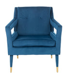 Safavieh Mara Tufted Accent Chair Navy/Gold ACH4505C