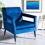 Safavieh Mara Tufted Accent Chair Navy/Gold ACH4505C